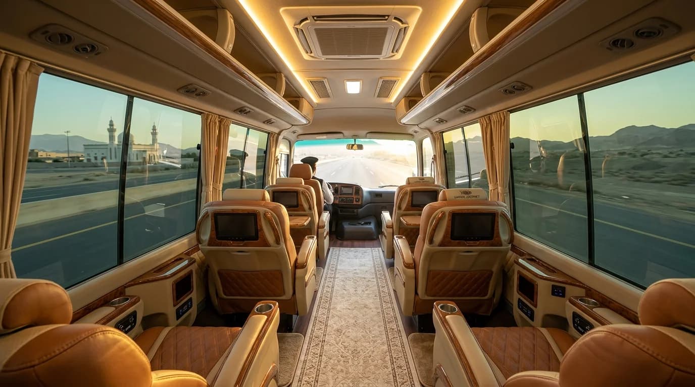 Toyota Coaster VIP Coach interior cabin